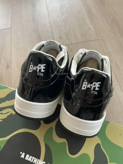 Pre-owned A Bathing Ape Bapesta Patent Leather Twisted Ape Multiple Sizes 100% Authentic In Black