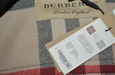 Pre-owned Burberry Womens Check Hooded Duffle Coat Jacket Us 10 Eu 44 In Black