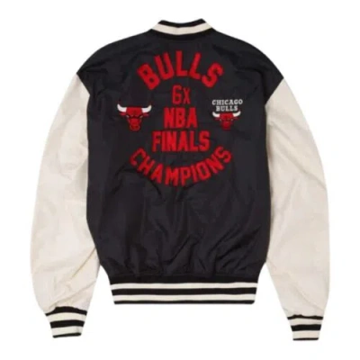 Pre-owned New Era Chicago Bulls X Alpha X Era L-2b Bomber Jacket In Black