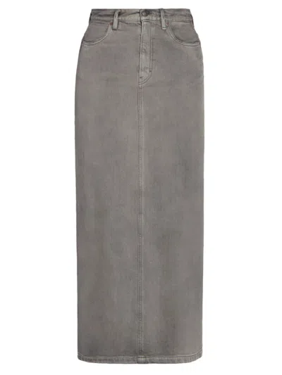 Shop Acne Studios Women's Philo Saxon Denim Maxi Skirt In Anthracite Grey