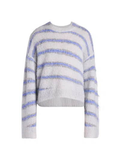 Shop Acne Studios Men's Kwatta Vase Striped Sweater In Light Grey Sweet Blue