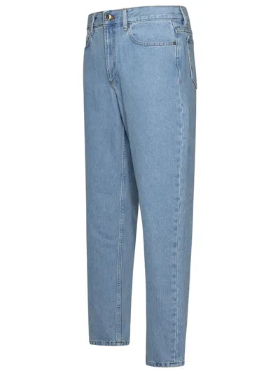 Shop Apc A.p.c. 'martin' Light Blue Cotton Jeans
