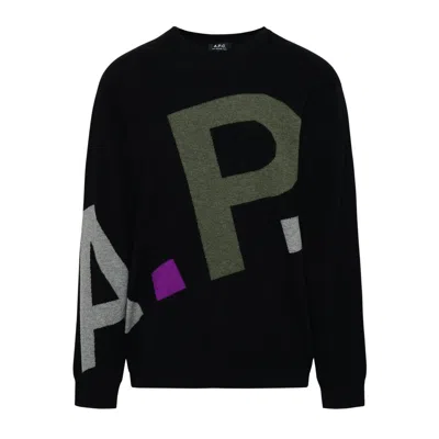 Shop Apc A.p.c. Pure Black Wool Sweater