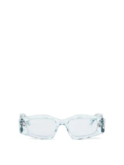 Shop Alaïa Sunglasses With Geometric Shape In Blue