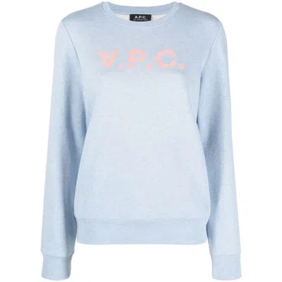 Shop Apc A.p.c. Sweatshirt  "viva" In Blue