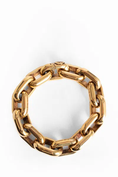 Shop Alexander Mcqueen Bracelets In Gold