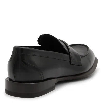 Shop Alexander Mcqueen Black Leather Loafers
