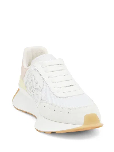 Shop Alexander Mcqueen Sneakers In White/pink/yellow