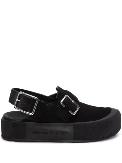 Shop Alexander Mcqueen 'mount Slick' Sandals In Black