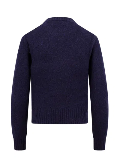 Shop Ami Alexandre Mattiussi Ami Paris Sweaters In Blue