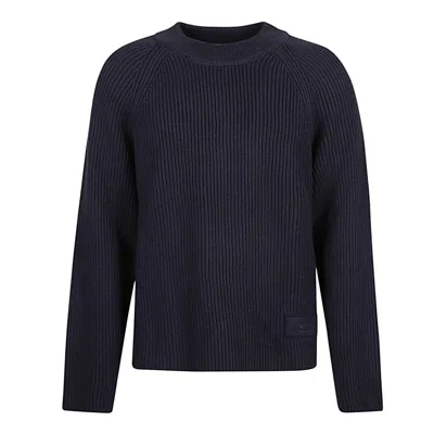 Shop Ami Alexandre Mattiussi Ami Paris Cotton-wool Crewneck Sweater In Blue