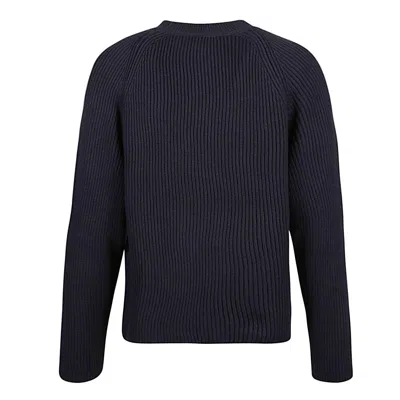 Shop Ami Alexandre Mattiussi Ami Paris Cotton-wool Crewneck Sweater In Blue