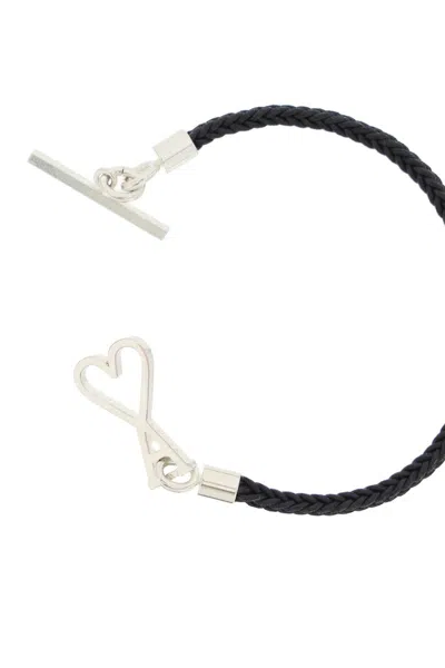 Shop Ami Alexandre Mattiussi Ami Paris Rope Bracelet With Cord In Multicolor