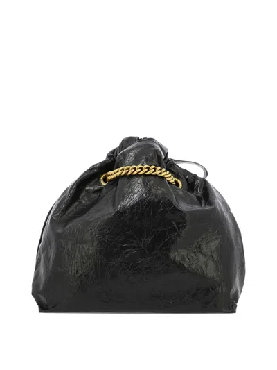 Shop Balenciaga "crush" Crossbody Bag In Black