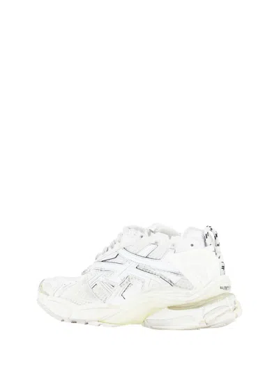 Shop Balenciaga Runner Sneakers In White