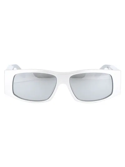 Shop Balenciaga Sunglasses In Silver Silver Silver