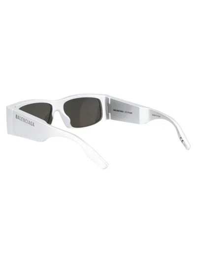 Shop Balenciaga Sunglasses In Silver Silver Silver