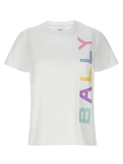 Shop Bally Logo Organic Cotton T-shirt In White