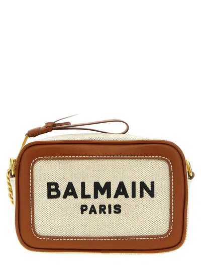 Shop Balmain " Paris" Crossbody Bag In Beige