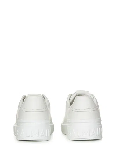 Shop Balmain 'b-court' Sneakers In White