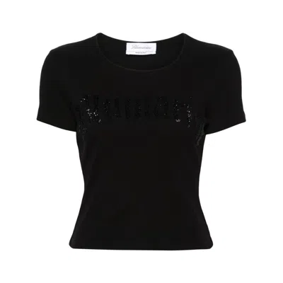 Shop Blumarine T-shirts In Black