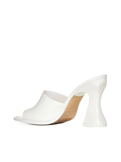 Shop Bottega Veneta Sandals In White