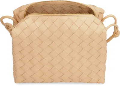 Shop Bottega Veneta Loop Leather Crossbody Bag In Skin