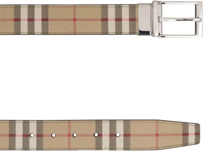 Shop Burberry Belts In Archive Beige