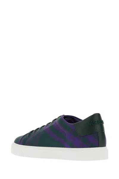 Shop Burberry Sneakers In Royal Ip Check