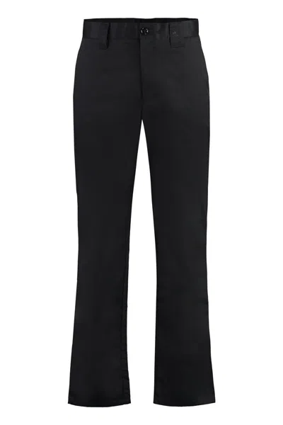 Shop Burberry Stretch Cotton Cargo Trousers In Black