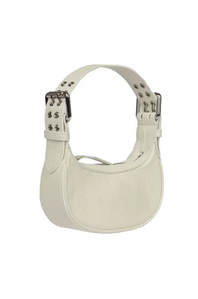 Shop By Far Mini Soho Leather Shoulder Bag In White