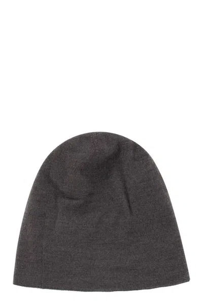 Shop Canada Goose Toque - Hat In Wool Blend In Dark Grey