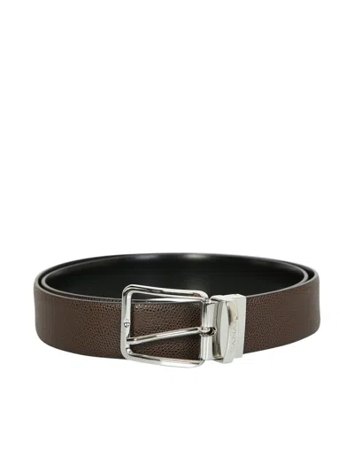 Shop Canali Belts In Brown