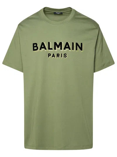 Shop Balmain T-shirts In Green