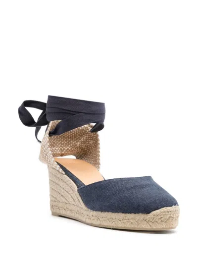 Shop Castaã±er Castañer Carina Raffia Wedge Espadrilles In Multicolor