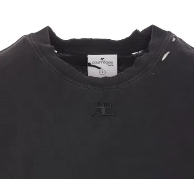 Shop Courrèges T-shirts In Grey