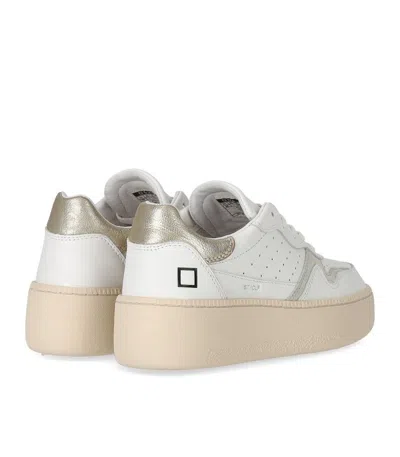 Shop Date D.a.t.e. Leather Sneakers In Platinum
