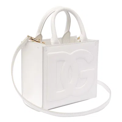Shop Dolce & Gabbana Dg Daily Mini Shopper In White