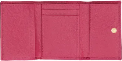 Dolce & Gabbana Small Leather Flap-over Wallet In Pink