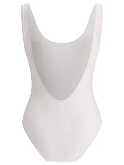 Shop Dolce & Gabbana Swimsuit With Logo In White