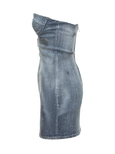 Shop Dsquared2 Blue Cotton Mini Dress
