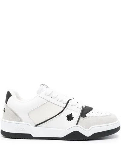 Shop Dsquared2 'spiker' Sneakers In White/black