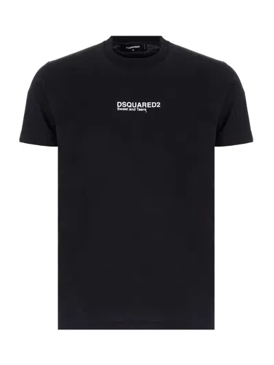 Shop Dsquared2 Logo-print T-shirt In Black
