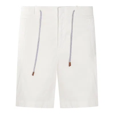 Shop Eleventy White Cotton Shorts