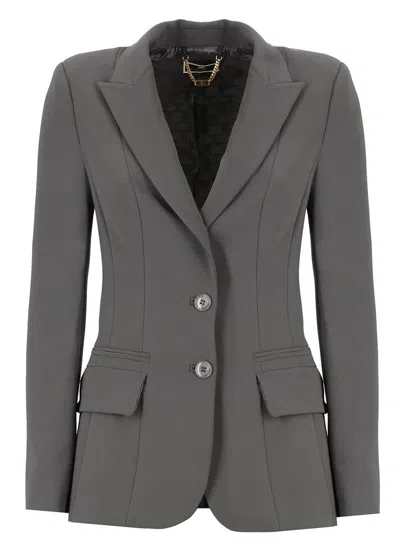 Shop Elisabetta Franchi Jackets In Grey