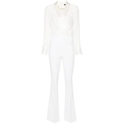 Shop Elisabetta Franchi Jumpsuits In White