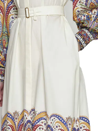 Shop Etro Dresses In Stampa F.do Bianco