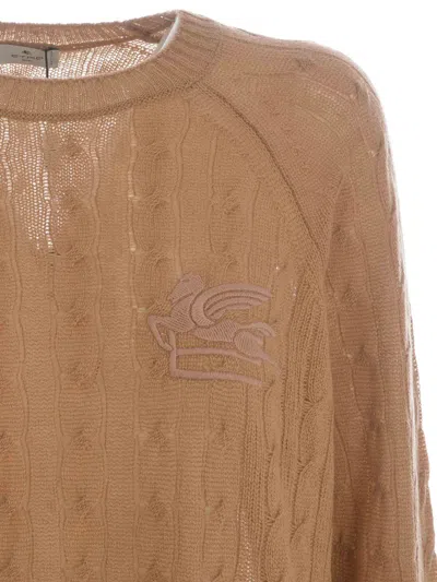 Shop Etro Knitwear In Camel