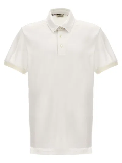 Shop Etro Regular Fit Polo Shirt In White