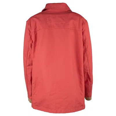 Shop Fay Cotton 4 Hooks Jacket In Red